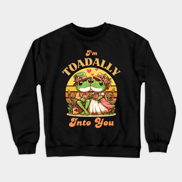 Toadally Into You - Frog Valentine Crewneck Sweatshirt by Kawaii N Spice